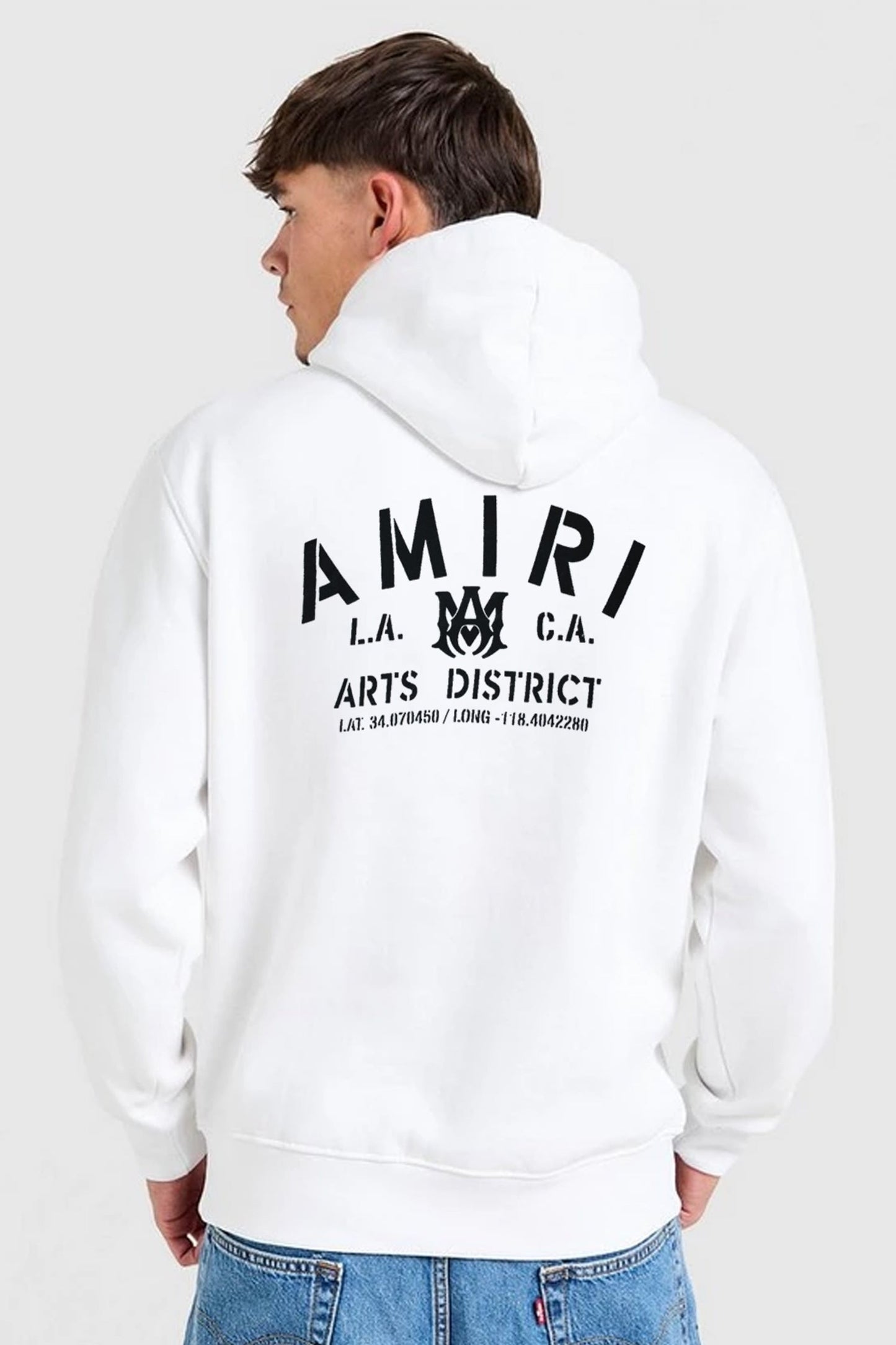 Amri Arts District Slogan Men's Fleece Hoodie